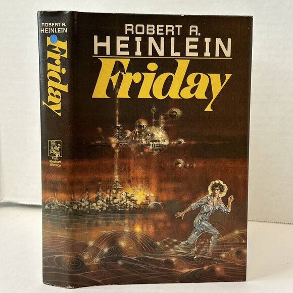 Friday, Robert Heinlein 1982 First Edit Hardback Book Club Science Fiction VTG - Picture 11 of 11